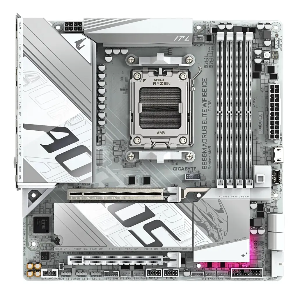 Материнська плата Gigabyte B850M Aorus Elite WiFi6E Ice Socket AM5 - фото 2
