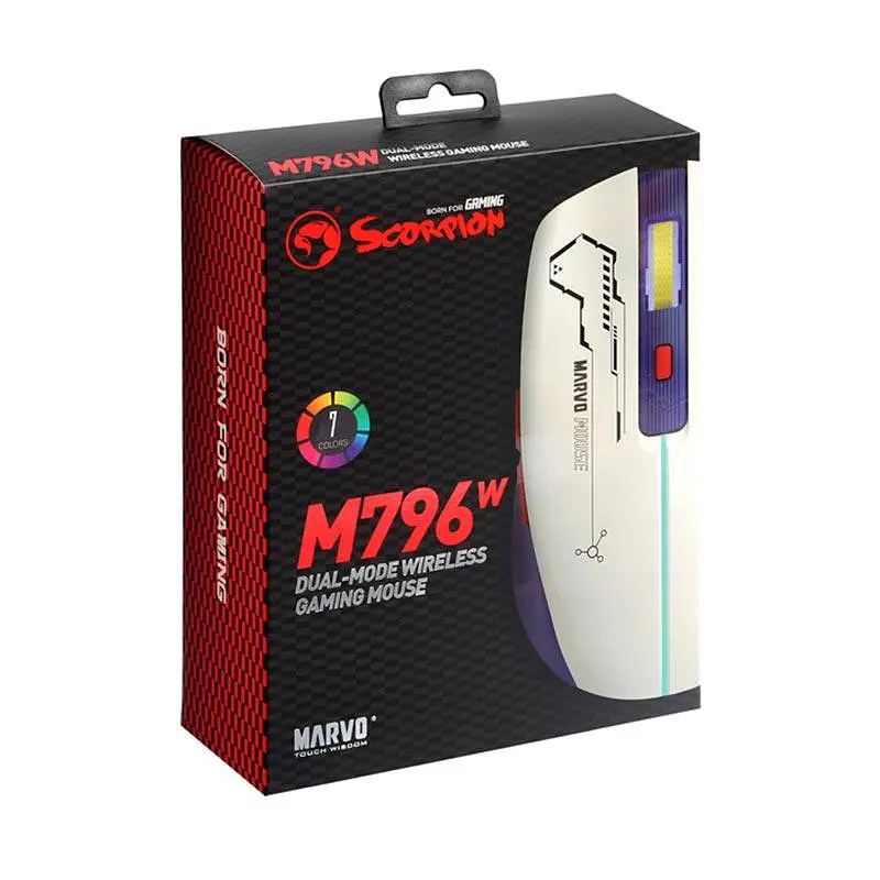 Мышь MARVO Wireless Programmable Mouse M796W | 2.4G/BT5.1, 1000-3200dpi | - фото 2