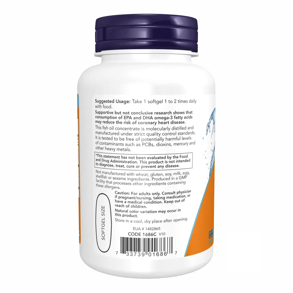 Омега-3 Now Foods Tri-3D Omega з вітаміном D3 90 sgels - фото 3