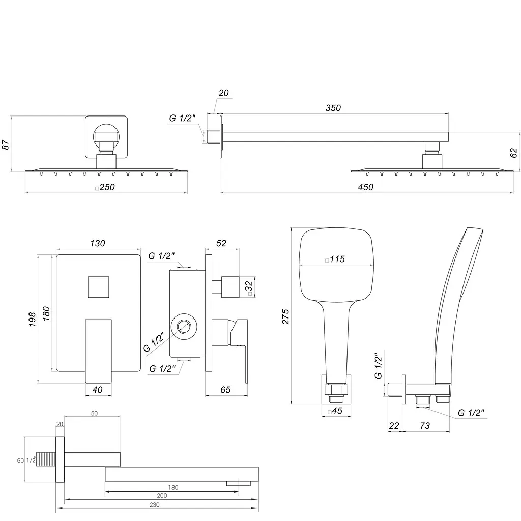 Душова система Globus Lux Smart GLM-305N, Хром - фото 9