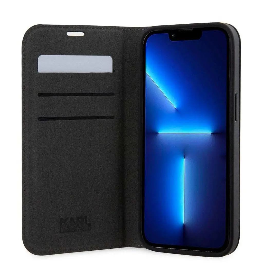 Чехол Karl Lagerfeld PU Saffiano Monogram для iPhOne 14 Black - фото 5