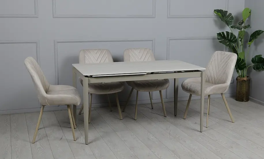 Стілець Ділан метал сидіння тканина 510x560x900 бежевий - фото 10