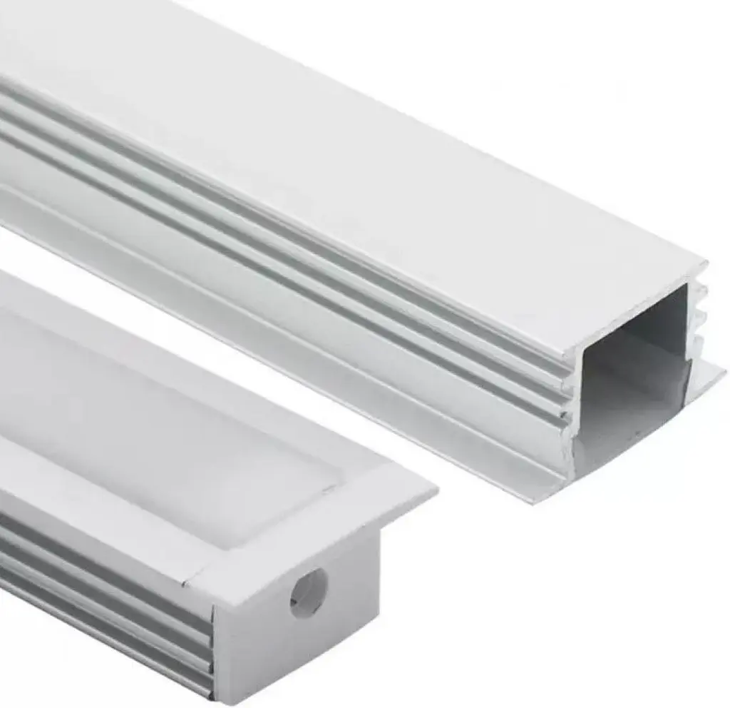 LED профіль врізний. Розсіювач PC морозний в комплекті. 2м KLOODI KLP1612KR 2 - фото 3