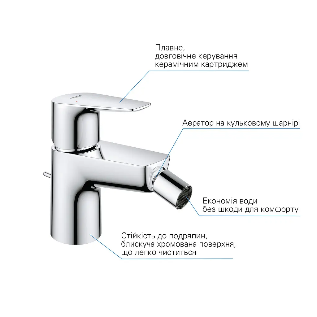 Смеситель для биде Grohe QuickFix StartEdge 23345001, Хром - фото 6