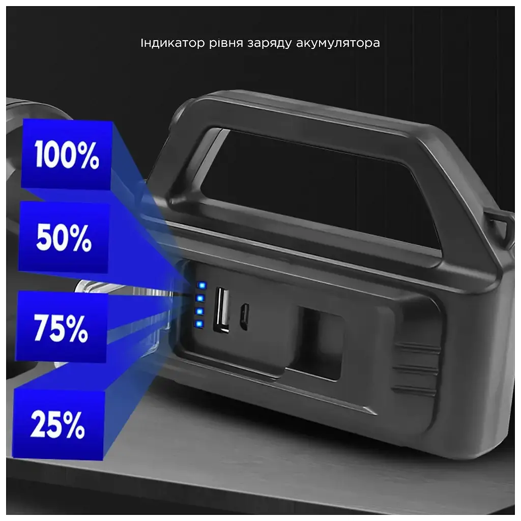 Ліхтар Quantum Tracker 3W LED+COB з функцією Power Bank (QM-FL1063) - фото 9