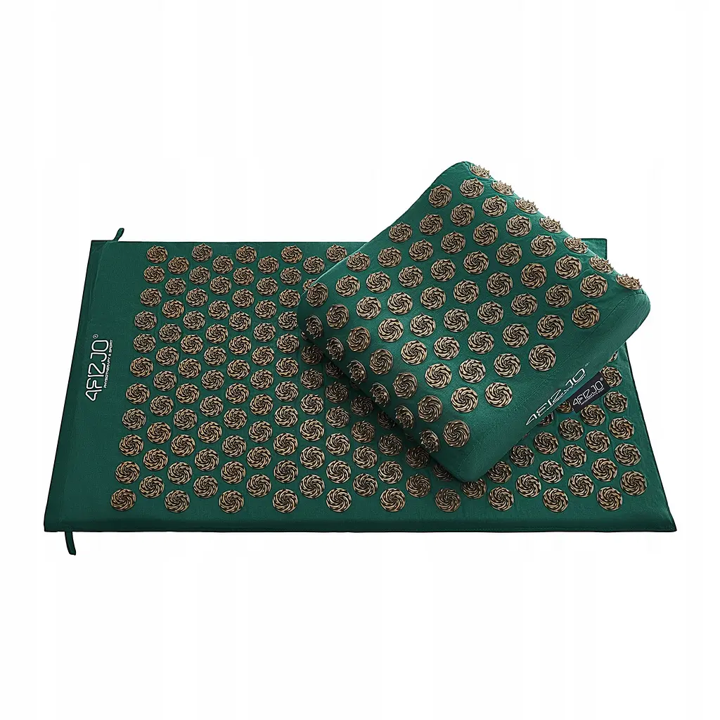 Килимок акупунктурний 4FIZJO Eco Mat XL Аплікатор Кузнєцова з подушкою 72 x 42 см 4FJ0382 Navy Green/Gold (P-5907739315076) - фото 7