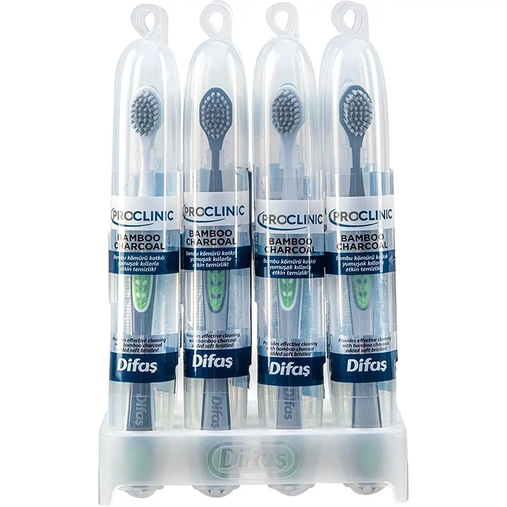 Зубная щетка Difas ProClinic Bamboo Charcoal в дорожном кейсе в ассортименте - фото 5