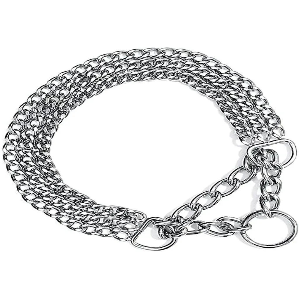 Ошейник-удавка Trixie для собак, трехрядный, хромированный, 60х0.25 см - фото 2