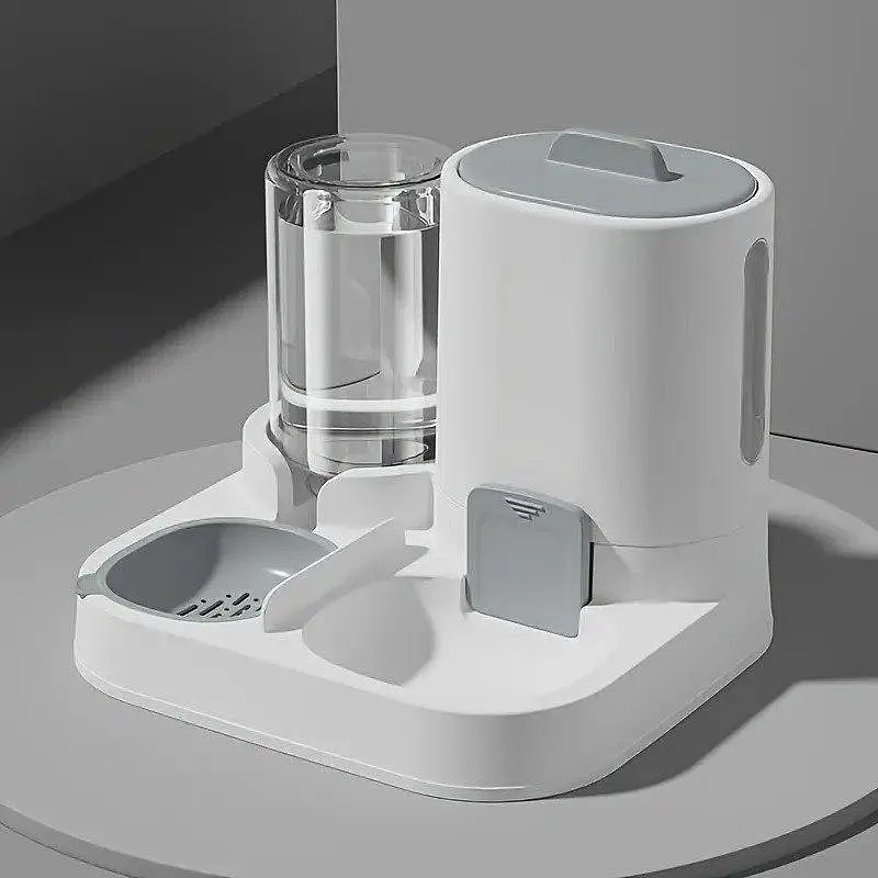 Автоматична годівниця для котів Pet Feeder 054 з поїлкою, Білий