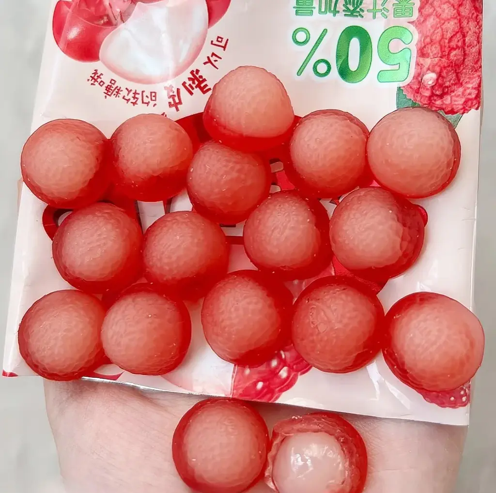 Китайські жувальні цукерки Orion Peelable Lychee Flavor Gummy Candy Лічі 17г - фото 3