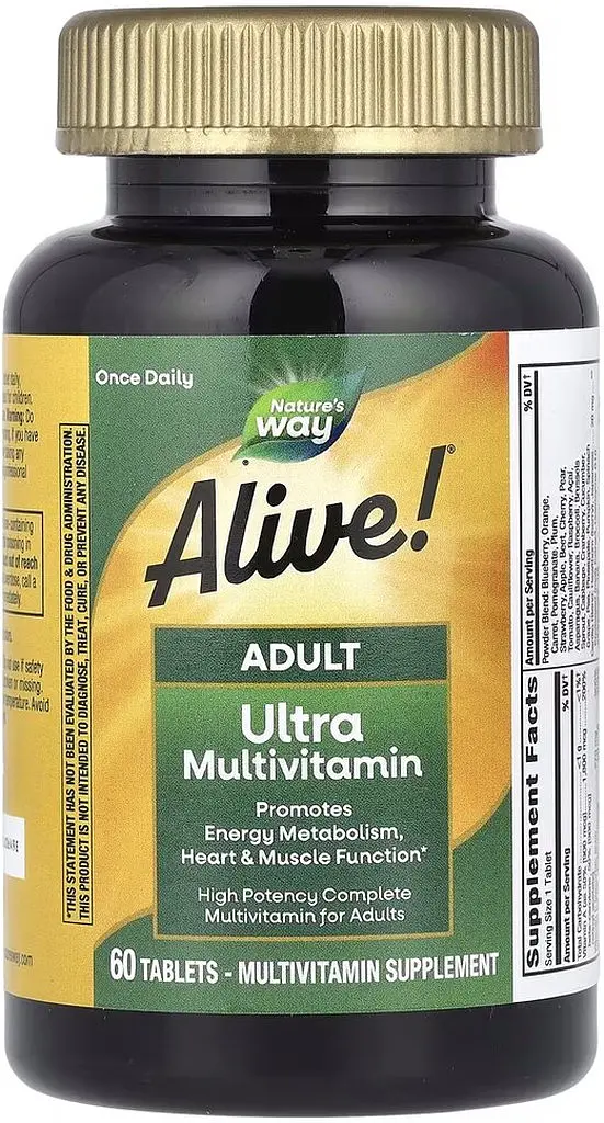 Вітаміни та мінерали Nature's Way Alive! Adult Ultra Potency, 60 таблеток - фото 4