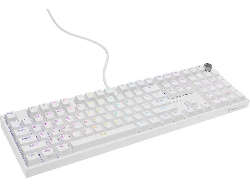 Клавіатура Genesis Thor 404 RGB Outemu Peach Silent White (NKG-2300) - фото 2