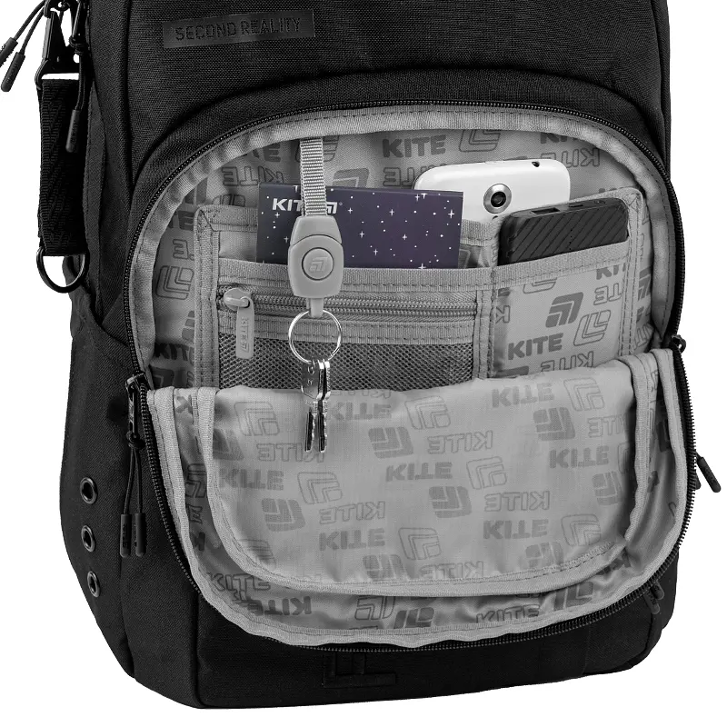 Рюкзак для старшої школи Kite Education teens 2578L Fearless Чорний (K26-2578L) - фото 11