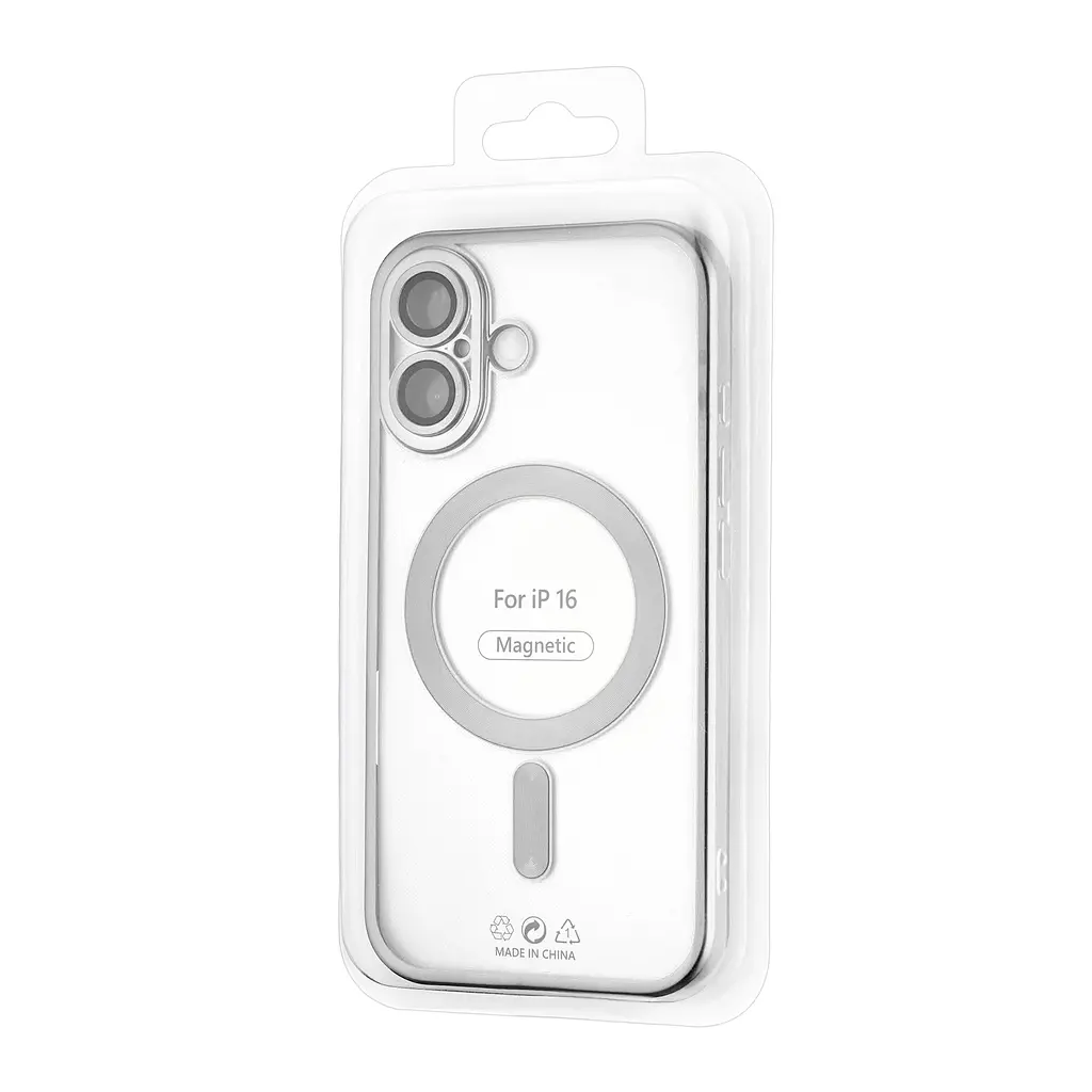 Чохол Ductil Metallic Edge with MagSafe (Protected Camera & Lens) iPhone 16 Silver - фото 2