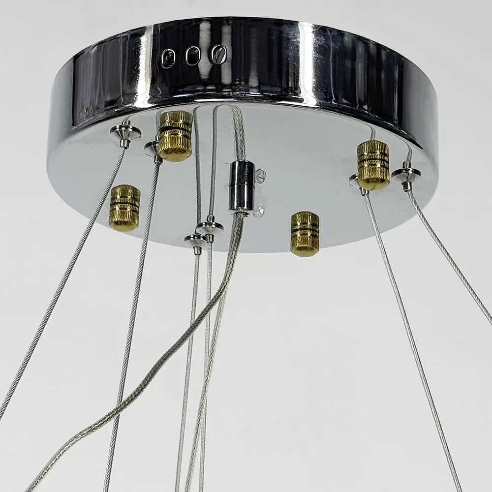 Невероятная хрустальная подвесная люстра Ø 80+60 см Ст. MD9105R-800+600 CH | Line F - фото 4