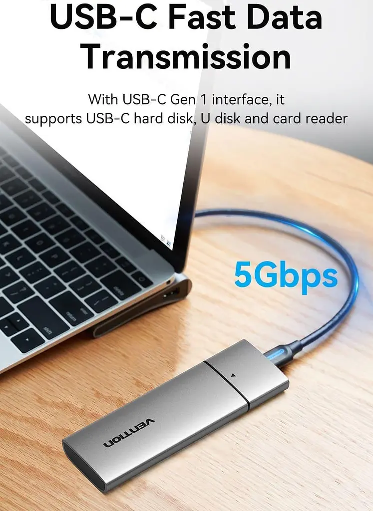 Док-станція Vention USB3.1 Type-C -- HDMI/VGA/USB-C/USB3.0x3/RJ45/SD/TF/TRRS 3.5mm/PD 100W 11in1 (THTHC) - фото 5