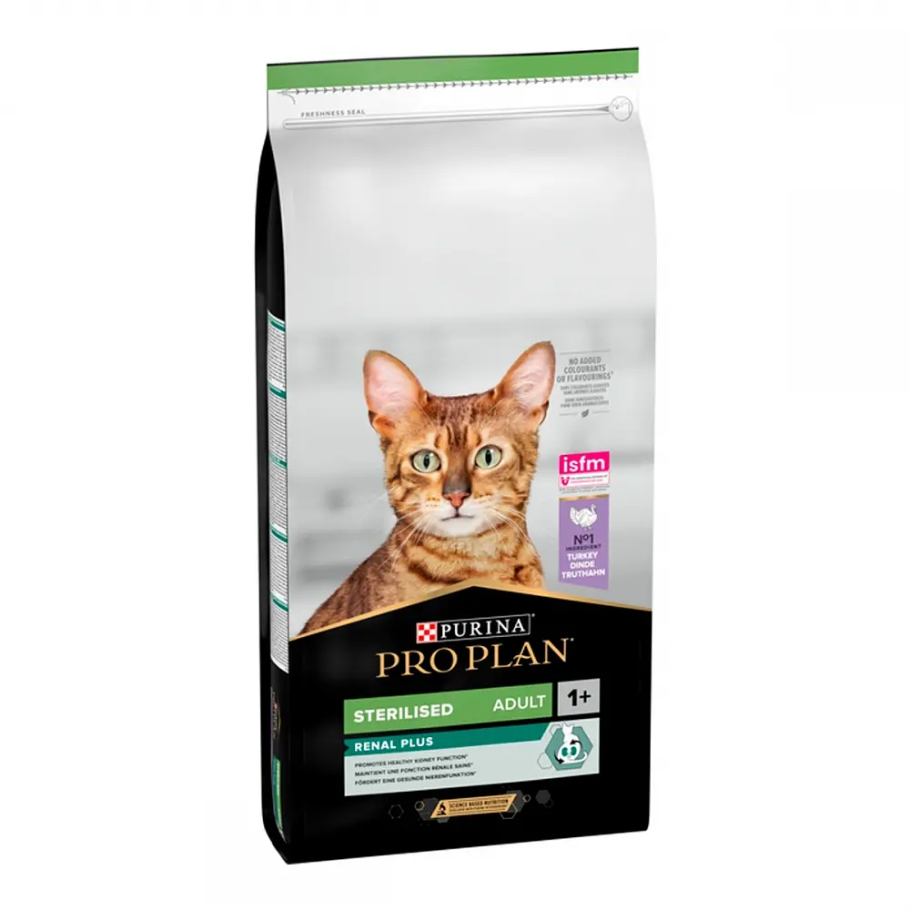 Сухий корм для стерилізованих котів Purina Pro Plan Sterilised 1+ Renal Plus з індичкою 14 кг 12515747