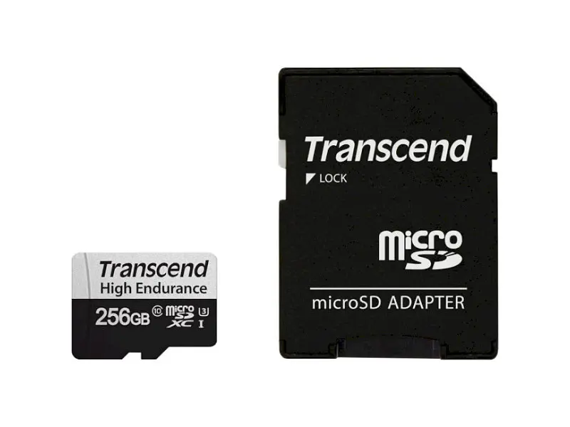 Карта пам'яті Transcend High Endurance microSDXC UHS-I (U3) + SD Adapter 256 GB (TS256GUSD350V) - фото 2
