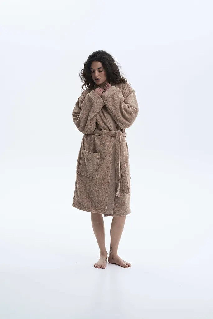 Халат-кимоно Lotus Home - Vera бежевый S/M - фото 2