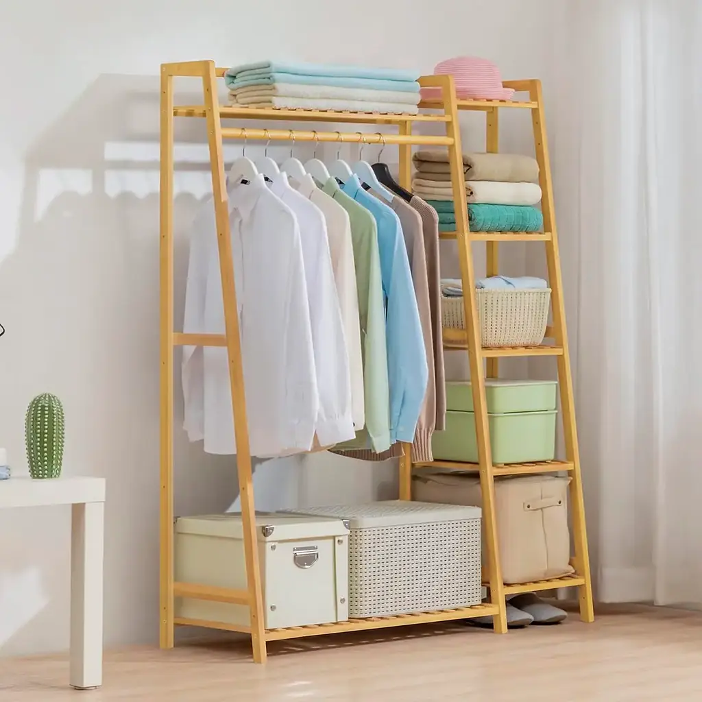 Вешалка стойка Supretto для одежды напольная бамбуковая (91680001) - фото 7