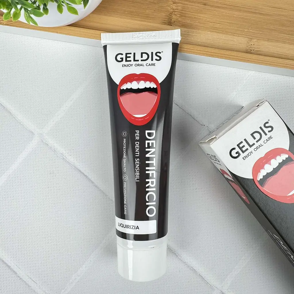 Зубна паста Geldis Sensitive для чутливих зубів (фтор 1450, смак лакриці) 100 мл