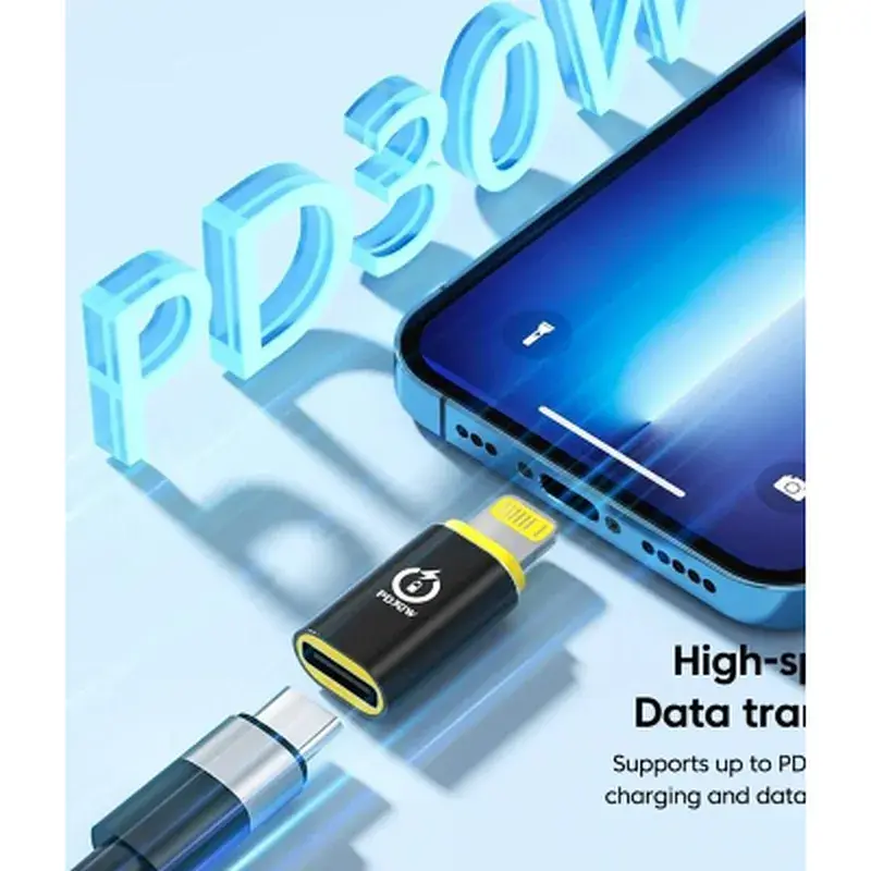 Перехідник USB-C F to Lightning M 30W black XoKo (AC-033) - фото 6
