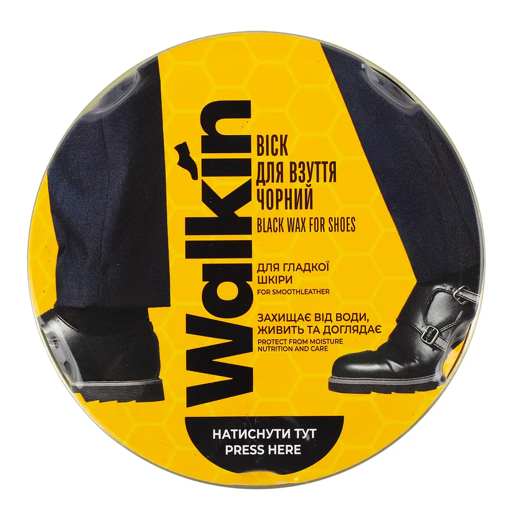 Віск для взуття з гладкої шкіри Walkin чорний 75 мл - фото 2