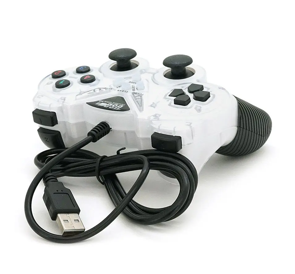 Геймпад USB джойстик ПК Voltronic DualShock USB908 White-Black - фото 2