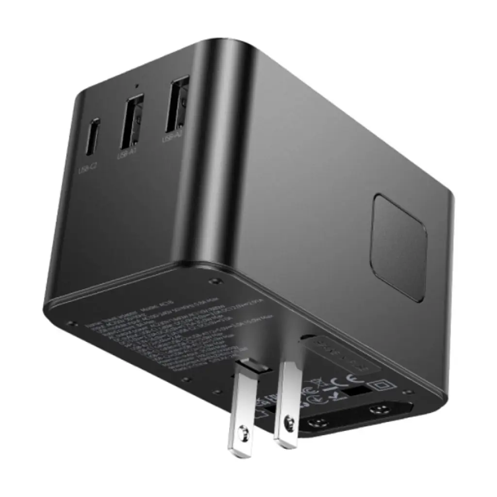 Мережевий фільтр живлення HOCO AC18A 1 роз, 2 USB, USB-C, 35W, 1,5м, Black (AC18AB) - фото 4