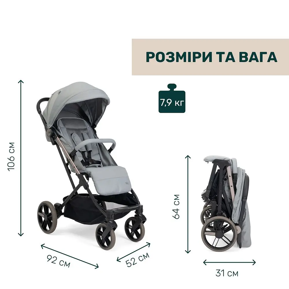Прогулянкова коляска Chicco Dolomiti сіра (87163.12)  - фото 7