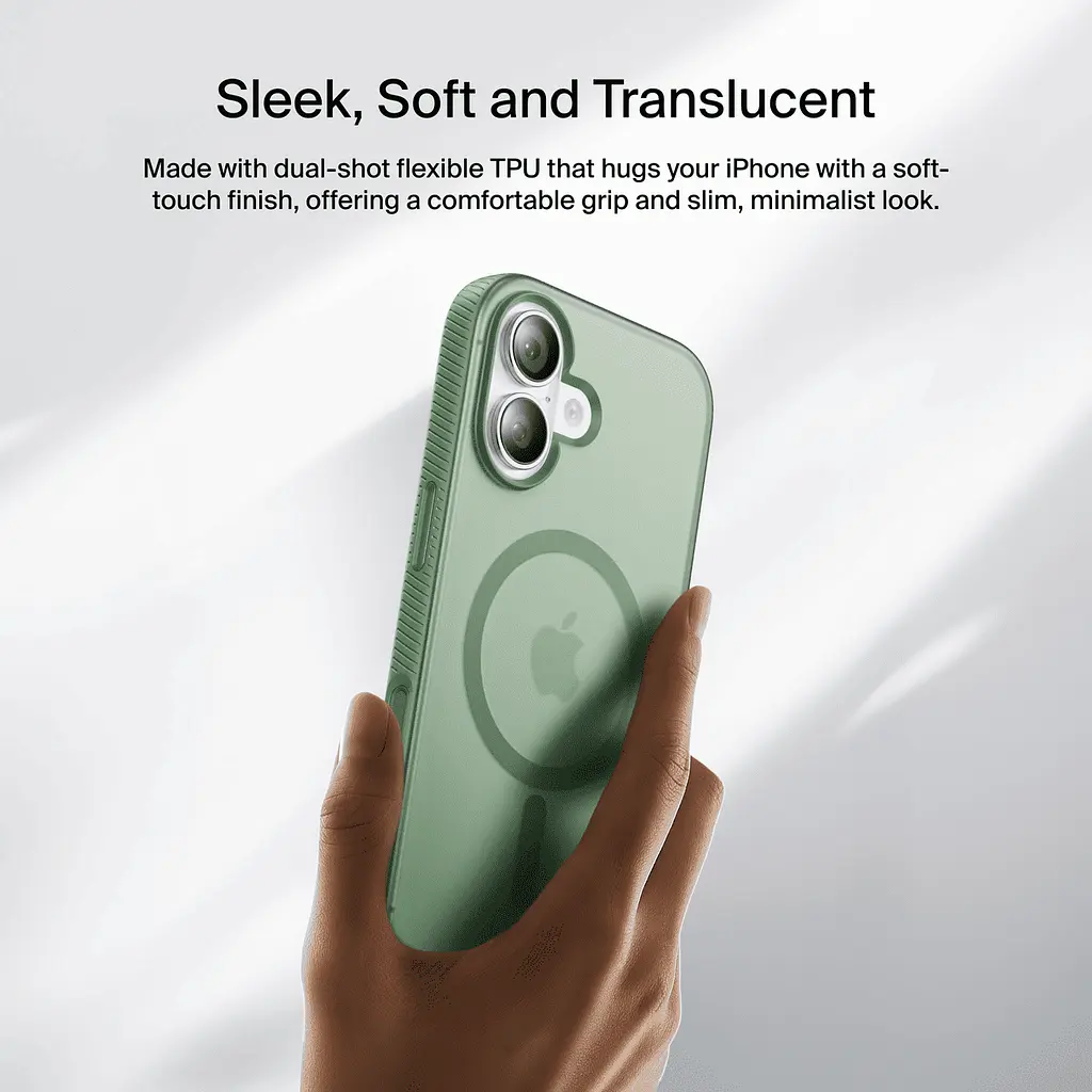 Чехол Belkin для iPhone 17, Magnetic Protective Grip, Sage teh0019373 - фото 4