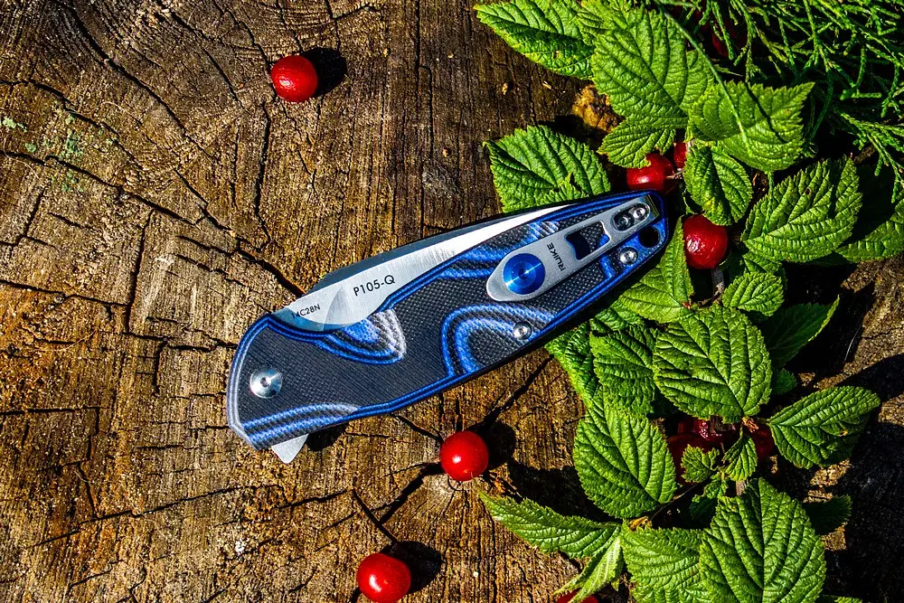 Ніж складаний туристичний Ruike Fang P105-Q, (9.2 см) 14C28N/G10 синій - фото 7