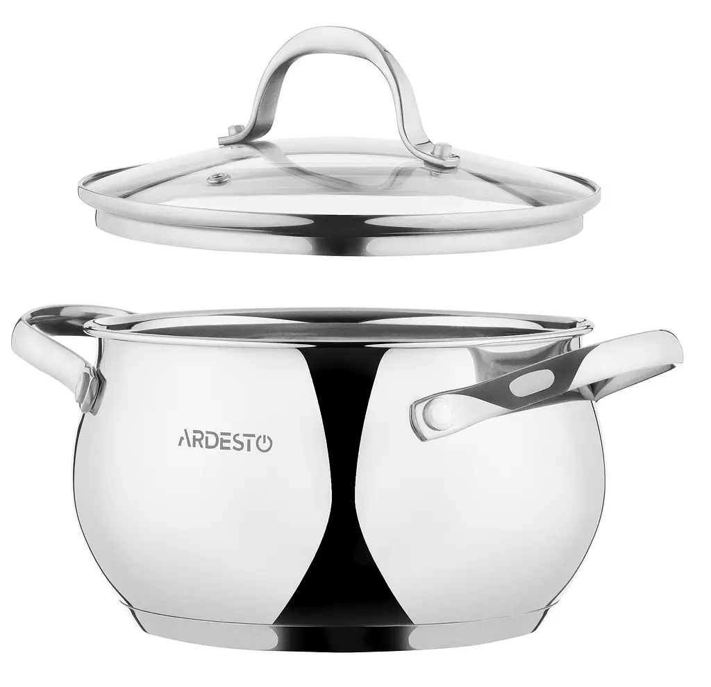 Каструля Ardesto Gemini Vittoria, зі скляною кришкою, 2,2 л (AR1922AS) - фото 2