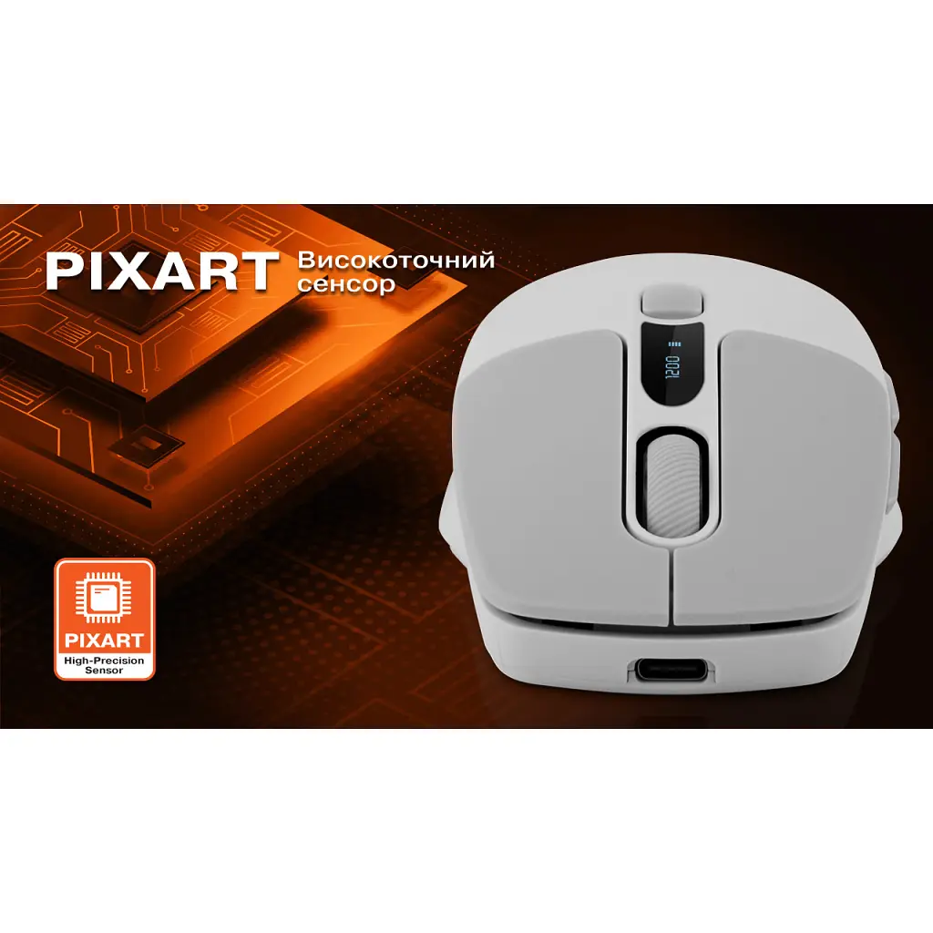 Мишка REAL-EL RM-480W Wireless/Bluetooth White (EL123200050) - фото 12