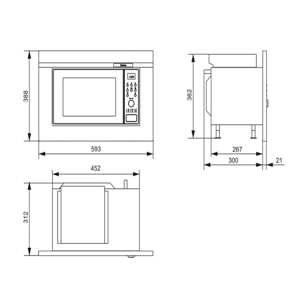Микроволновая печь Hansa AMGB20E2GB - фото 4