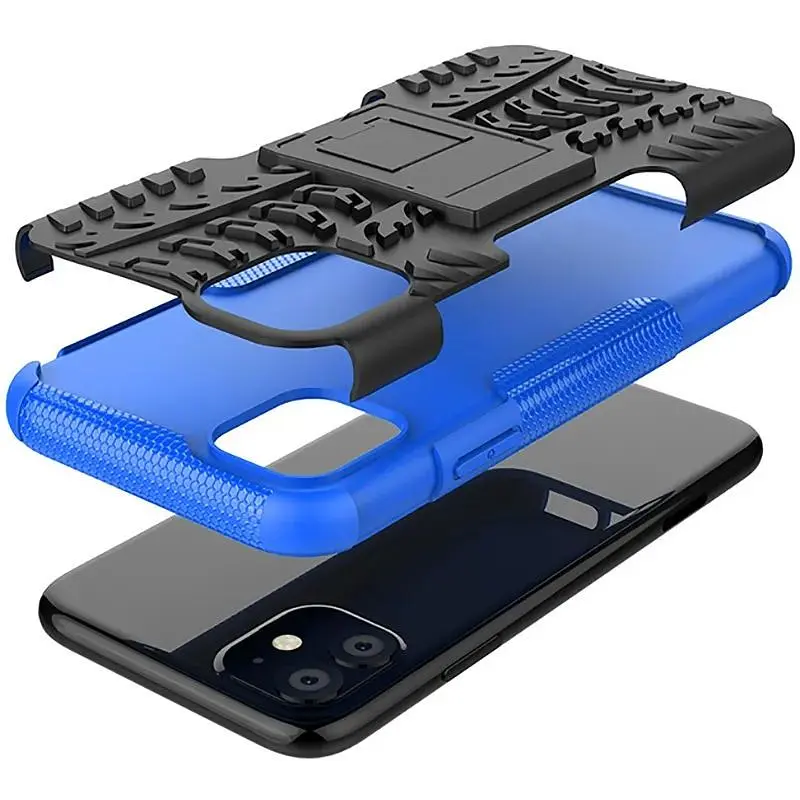 Чохол-накладка Toto Dazzle Kickstand 2 in 1 Case Apple iPhone 11 Blue - фото 5