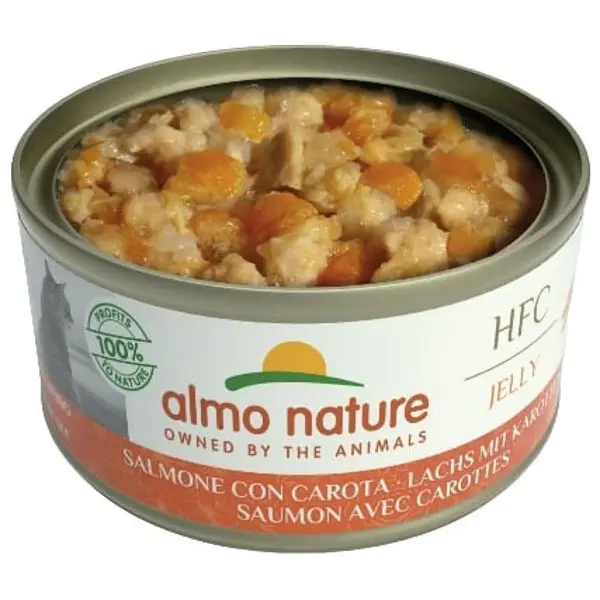 Влажный корм для кошек Almo Nature HFC Cat Jelly с лососем и морковью 70 г - фото 2