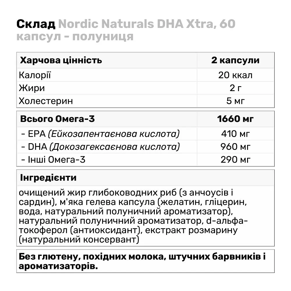 Жирные кислоты Nordic Naturals DHA Xtra клубника 60 капсул - фото 3