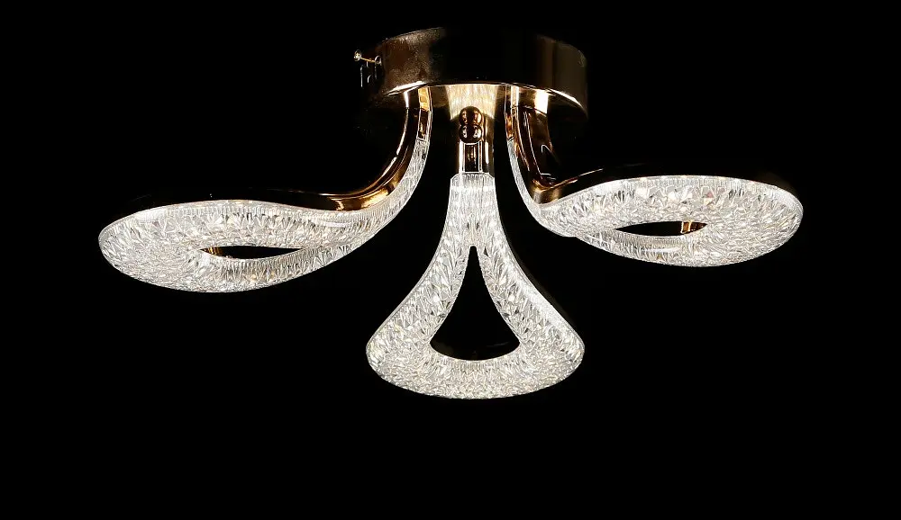 Стельова світлодіодна люстра Splendid Ray L1656/3 LED (GD), золото, 60 Вт, від 8-16 м² - фото 2