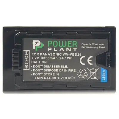 Акумулятор до фото/відео PowerPlant Panasonic VW-VBD29, 3350mAh (CB970070) - фото 2