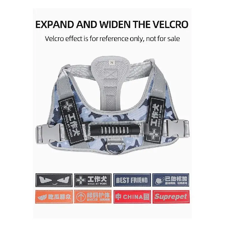 Нагрудна шлея для собак Reflective safety chest harness for pet dogs, L Блакитний - фото 4