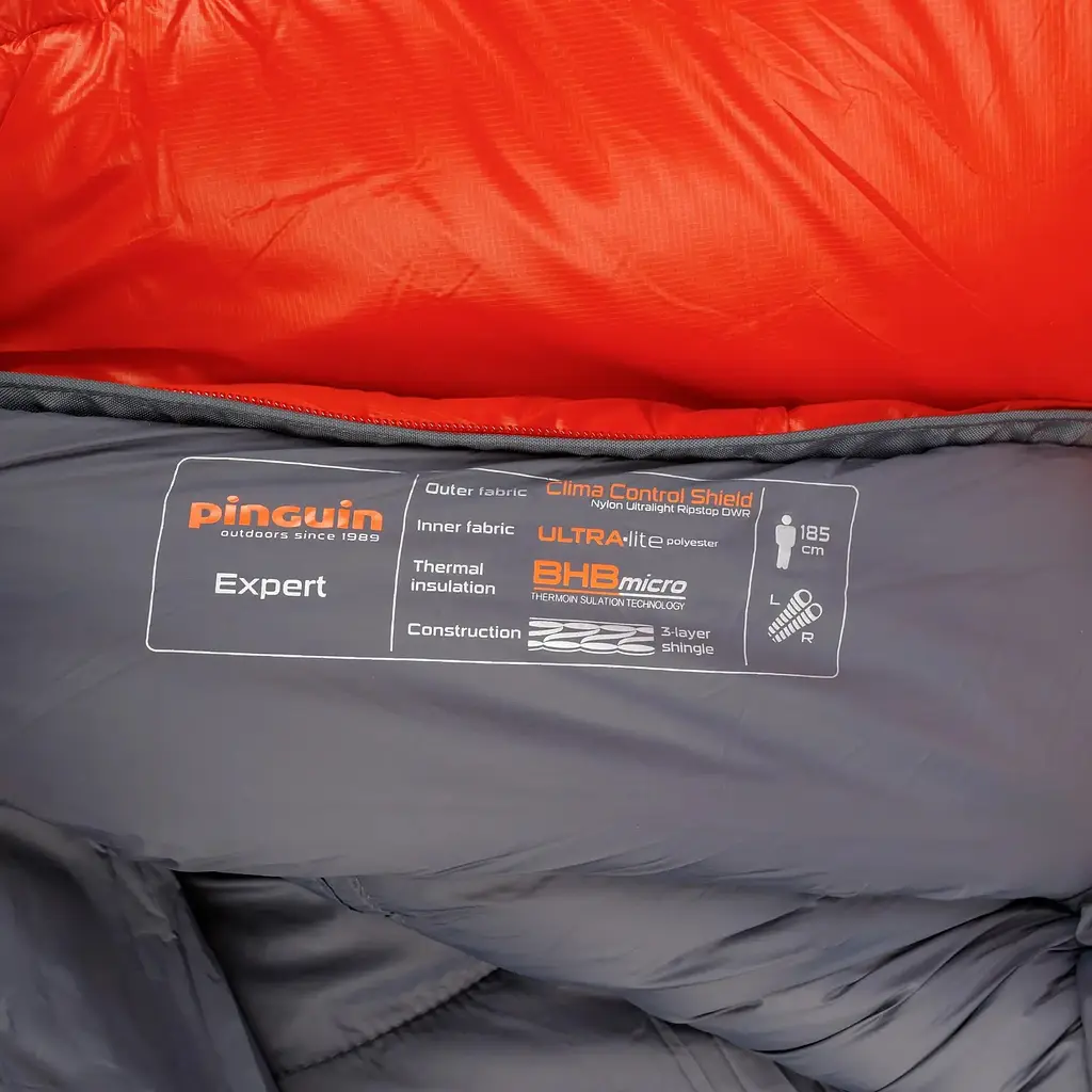 Спальник Pinguin Expert CCS 185 2020 L левый Orange (1033-PNG 233155) - фото 8