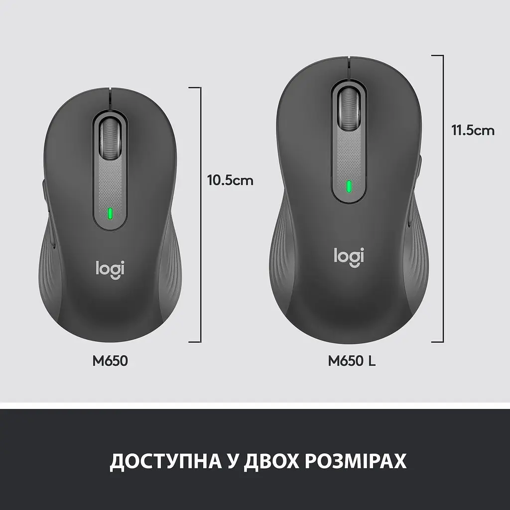 Беспроводная мышь Logitech Signature M650 L Wireless Mouse Graphite (910-006236) - фото 8