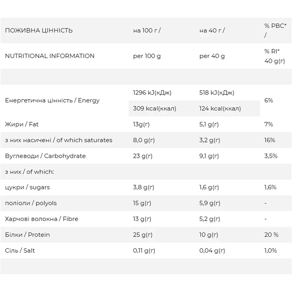 Шоколадне печиво FitWin Чорниця-смородина 25% 40 г - фото 2