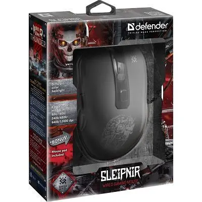 Комп'ютерна мишка Defender Sleipnir GM-927 USB Black+ Килимок (52927) - фото 7