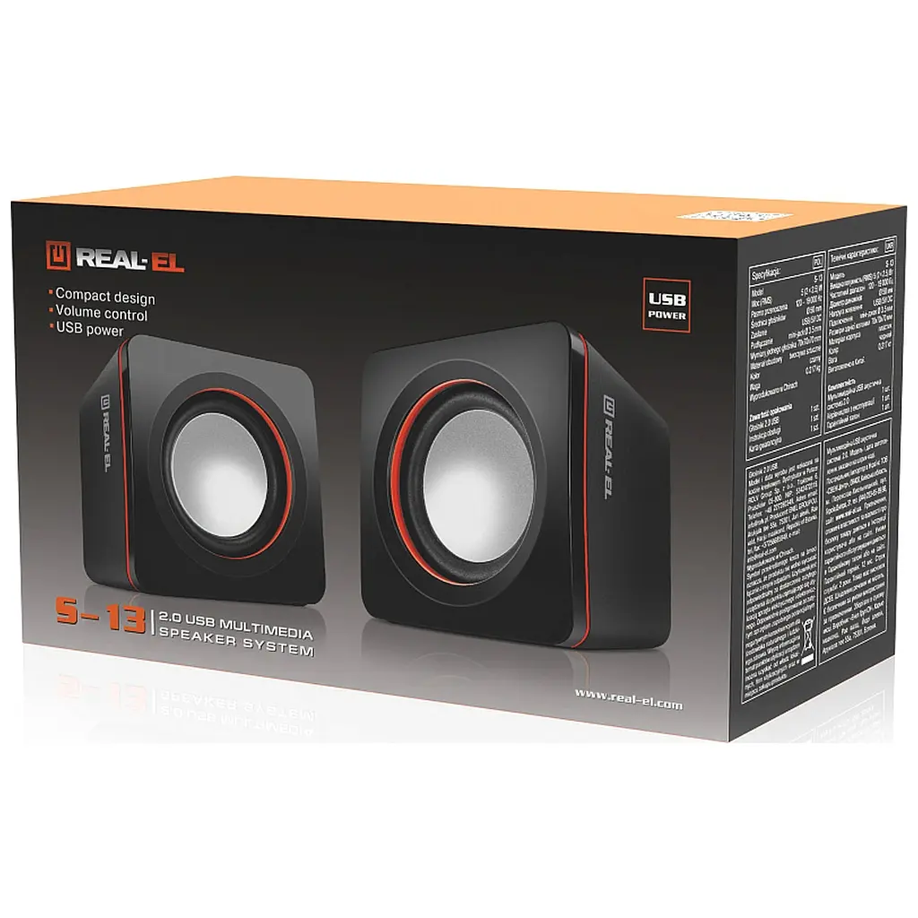 Акустична система REAL-EL S-13 USB Black (EL121100021) - фото 10