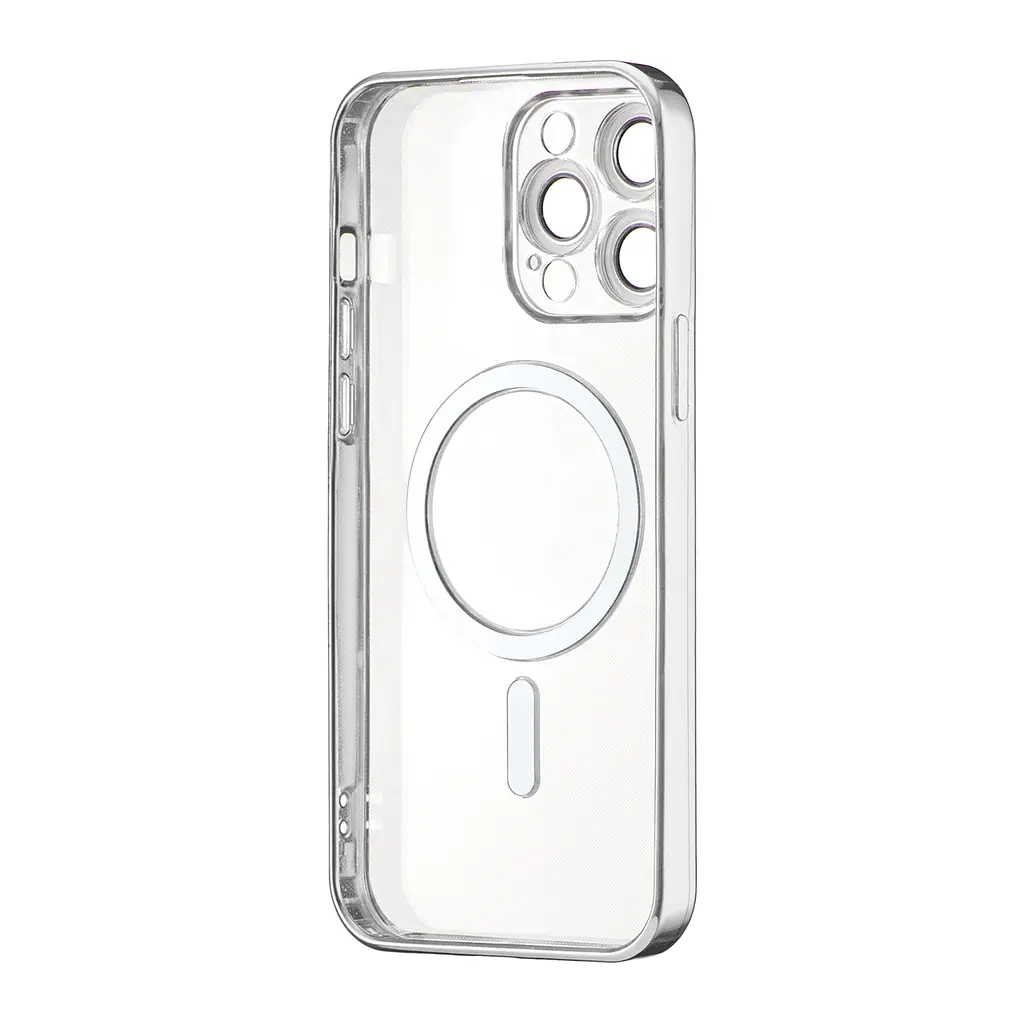 Чохол Ductil Metallic Edge with MagSafe (Protected Camera & Lens) iPhone 14 Pro Max Silver - фото 3