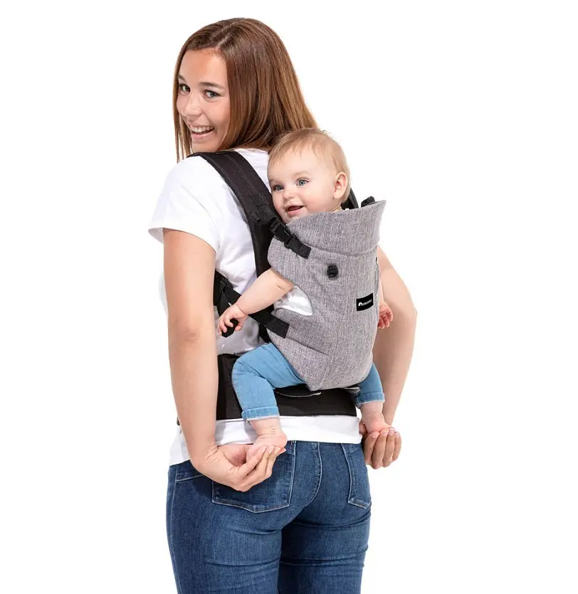 Сумка-переноска Bebe Confort GO 4, Black Chic, светло-серая с черным, (2675666210) - фото 3