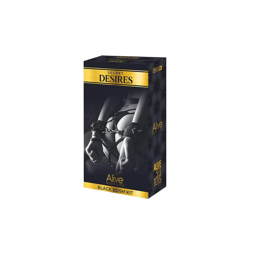 Набор БДСМ аксессуаров Alive Secret Desires Black BDSM Kit (8 pcs) - фото 2