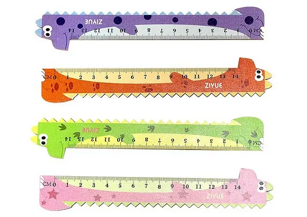 Лінійка дерев’яна фігурна Динозавр, 12 см - фото 2